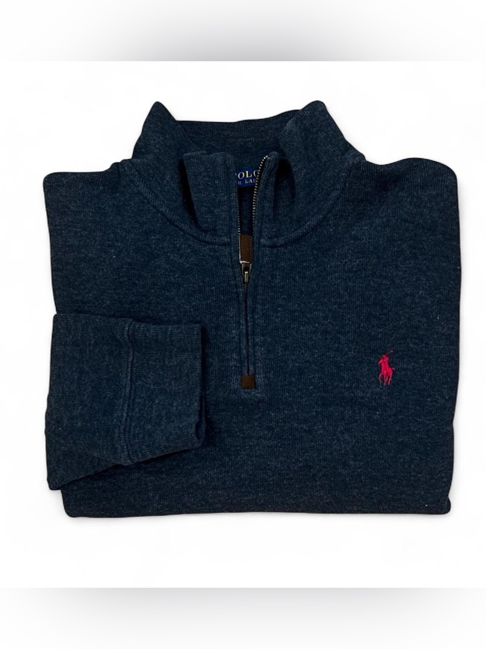 Men’s Black Ralph Lauren 1/4 Zip Sweater XL